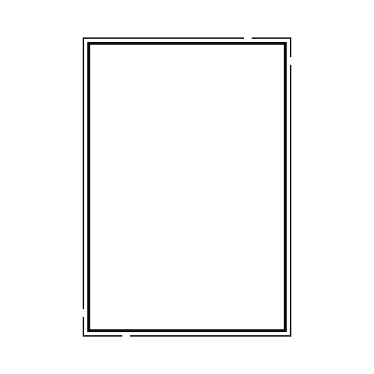 Vector frame border shape icon for decorative vintage doodle element for design in vector illustration