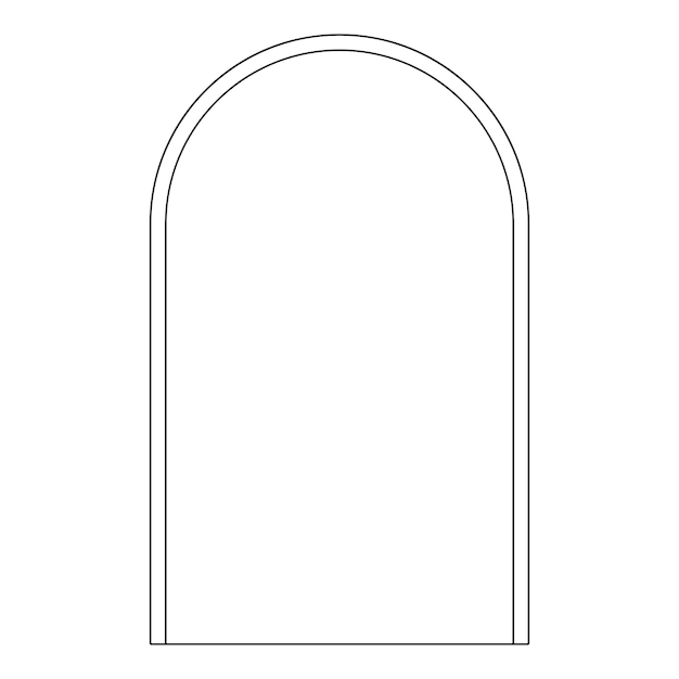 Icona della forma del bordo del telaio per l'elemento vintage doodle decorativo per la progettazione nell'illustrazione vettoriale