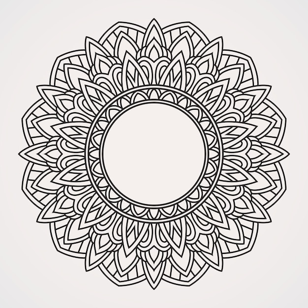 Frame circular pattern mandala suitable for henna tattoos photos coloring books islam hinduBuddha india pakistan chinese arab