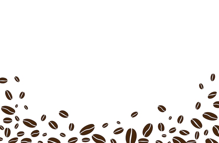 Vector frame of coffee beans coffee beans isolated on white background border coffee beans
