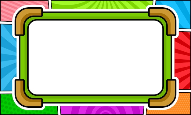 Frame Comic background with blank note