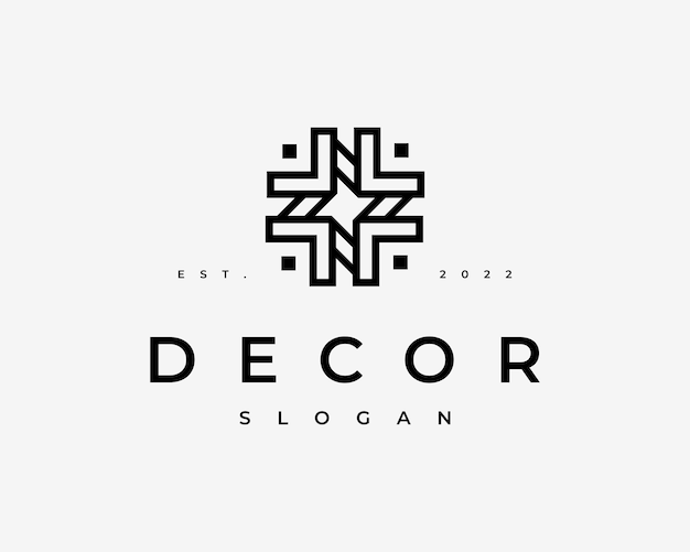 Frame Deco Abstract Ornamental Decorative Elegant Luxury Antique Simple Vector Logo Design