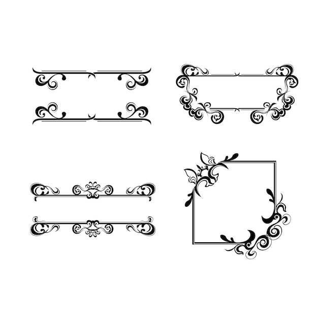 frame decoratief element vector set collectie vector illustratie
