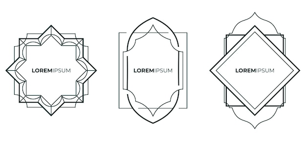 벡터 프레임 장식 이슬람 벡터 디자인