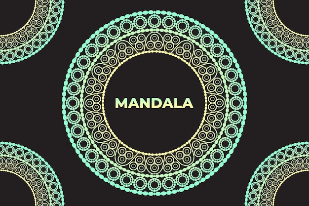 Design del telaio. disegno del fondo del modello della mandala.