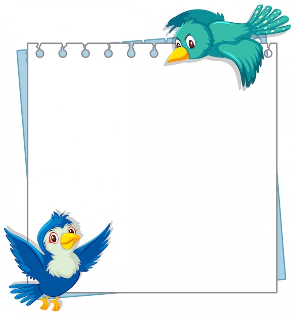 Frame design template with two birds