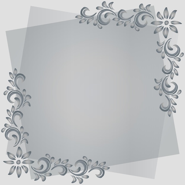 Frame of doodle drawing floral ornamental decorations