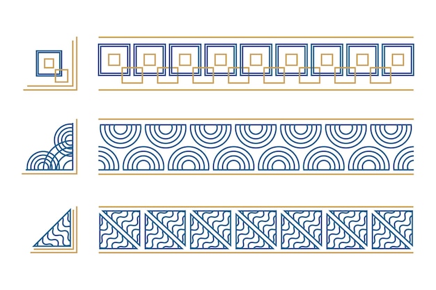 Frame en certificaat grens ornament vector set geïsoleerd op een witte achtergrond.