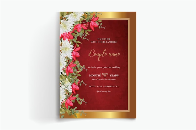 frame floral wedding invitation templates