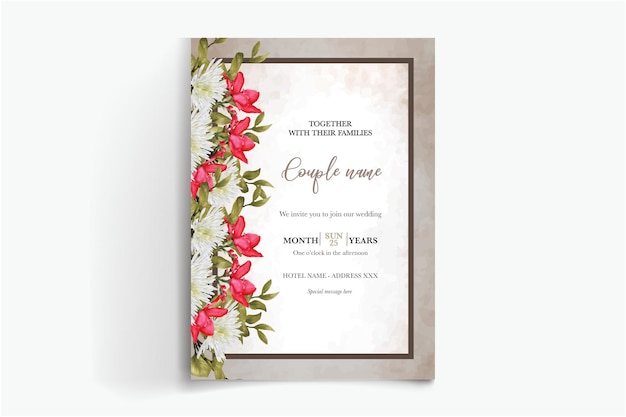 frame floral wedding invitation templates