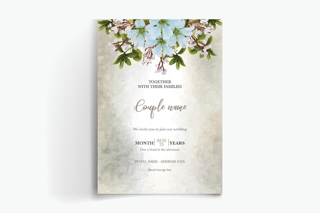 frame floral wedding invitation templates