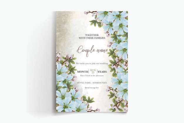 frame floral wedding invitation templates