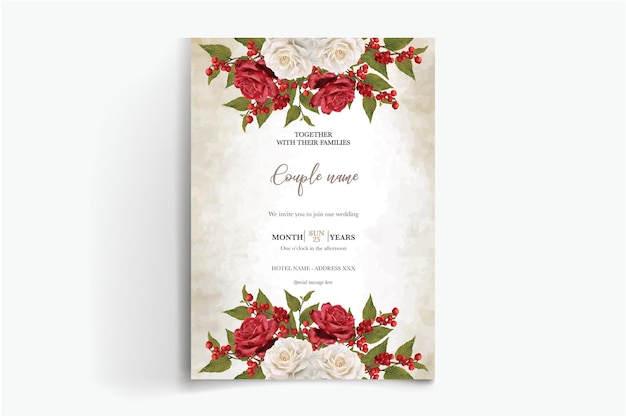 frame floral wedding invitation templates