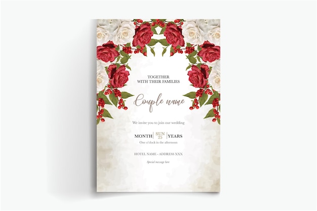 frame floral wedding invitation templates