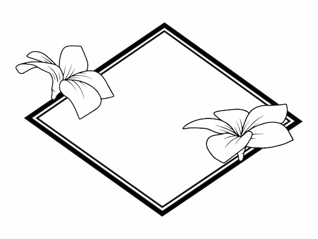 Иллюстрация цветочной линии рамы
