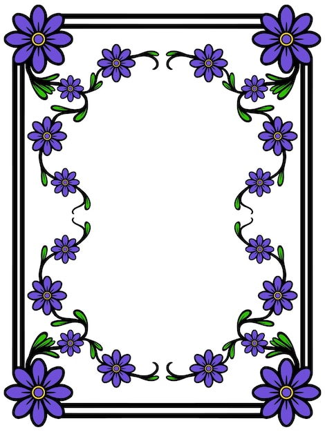 Vector frame flower