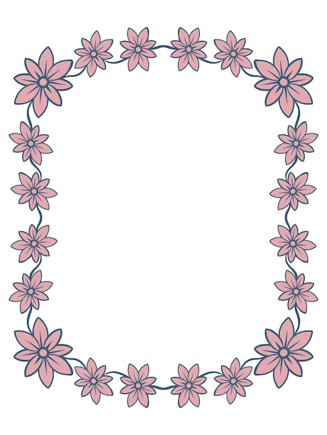 Vector frame flower