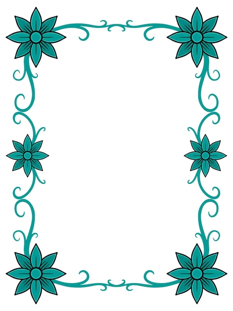 Vector frame flower