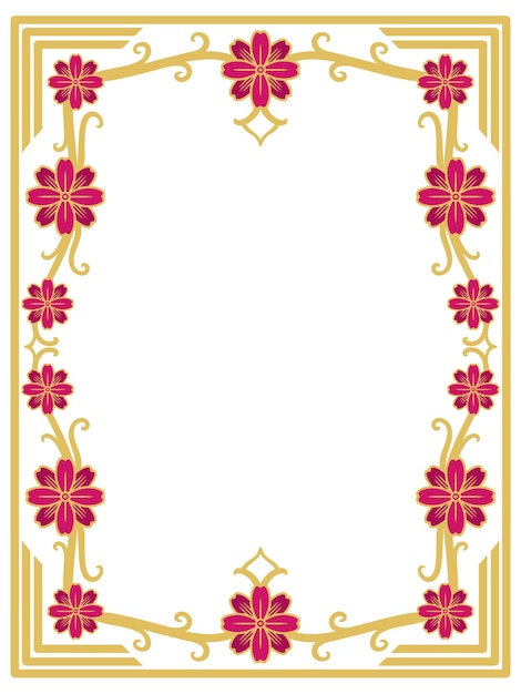 Vector frame flower