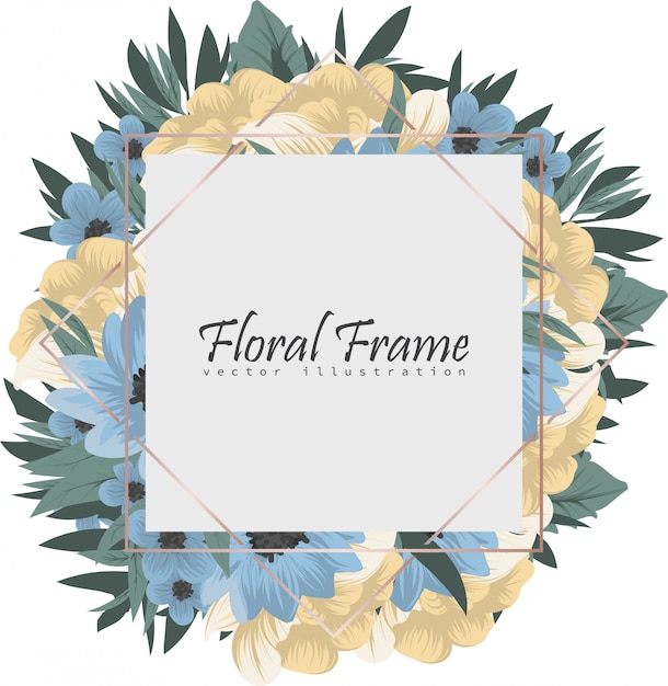 Frame of flowers background