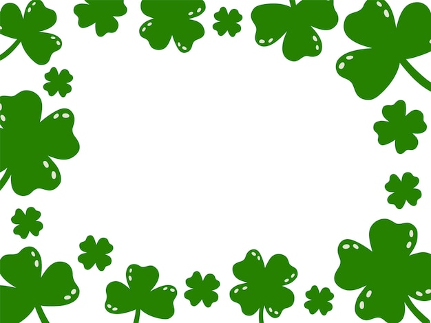 A frame of four leaf clovers