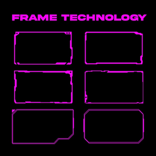 Schermata dell'interfaccia dell'elemento futuristico frame