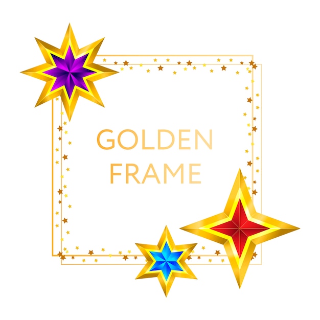 Frame golden stars