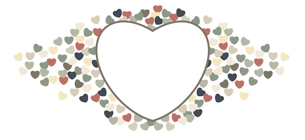 Frame of hearts Many hearts Love symbol icon set Love symbol vector