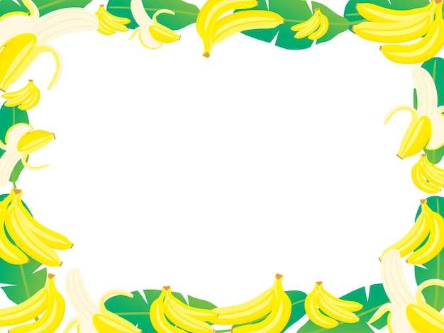 Vector a frame illustration of banana