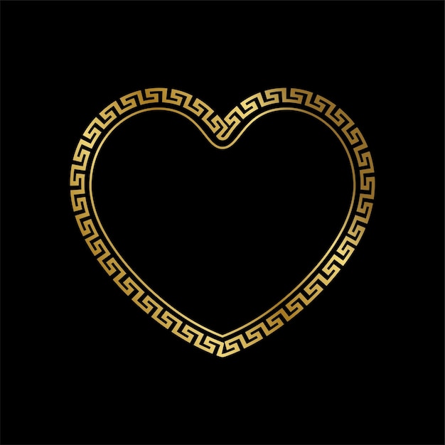 Frame Love Gold Ornament Shield Set