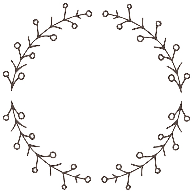 A frame made of twigs for decorating cards and wedding invitations.