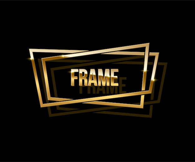 Frame made of two overlapping golden rectangles