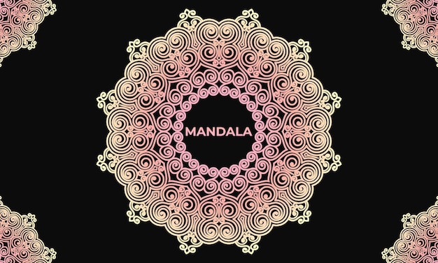 Vector frame mandala design. mandala pattern background design.