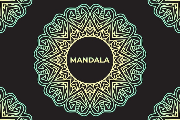 Frame mandala-ontwerp. Mandala patroon achtergrondontwerp.