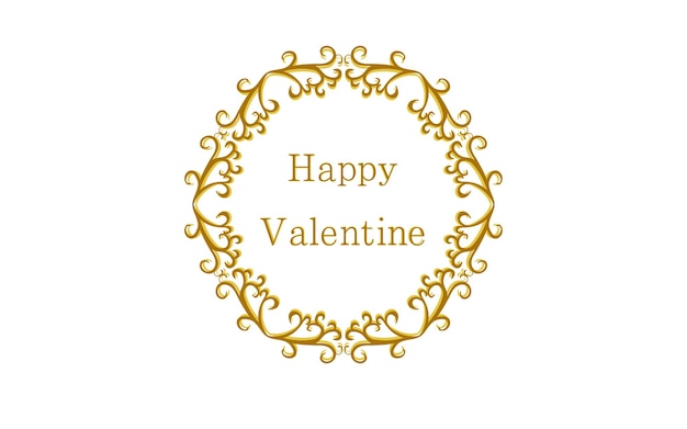 Frame material luxurious and elegant gothic frame happy valentine