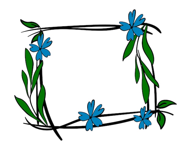 Vector frame met bloem