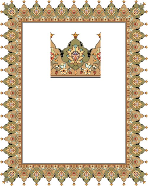 frame met bloemen ornament thaise cultuur