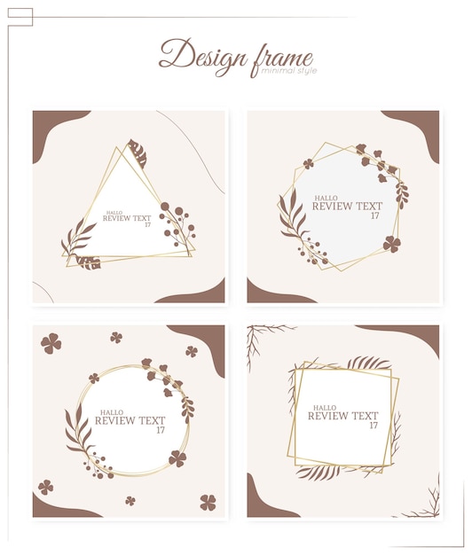 Vector frame minimal design