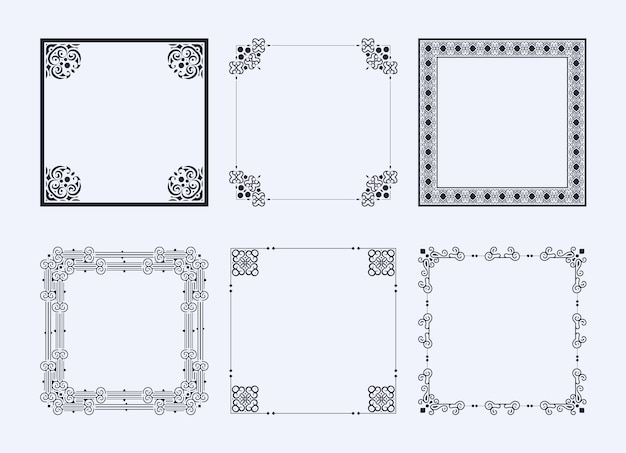 Frame ornamentele elementen ontwerpcollectie