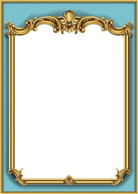 Frame postkaart omslag goud barok rococo