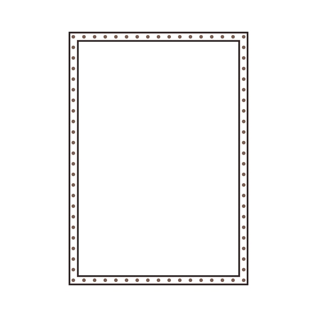 Vector frame shape icon vertical rectangle decorative vintage border doodle element simple banner design