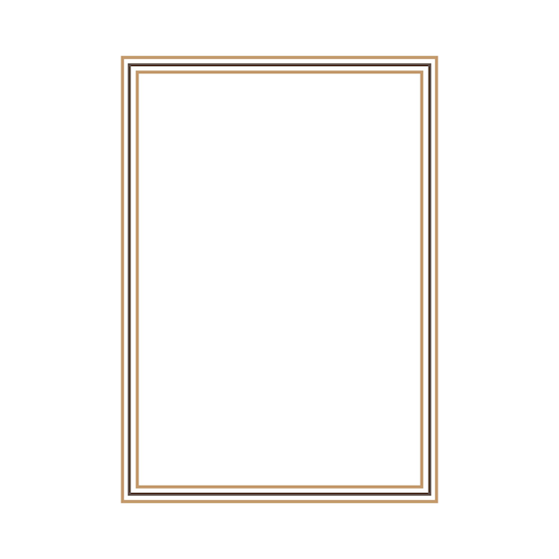 Frame shape icon vertical rectangle decorative vintage border doodle element simple banner design