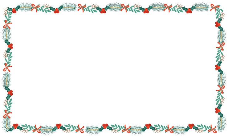 Vector frame sjabloon voor kerstseizoen viering kerstkrans concept