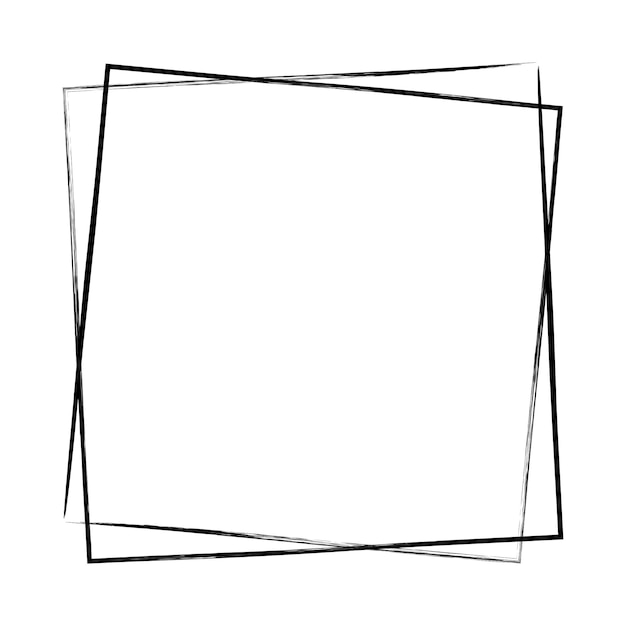 frame square icon element abstract outline border grunge shape icon decorative doodle for design in vector illustration