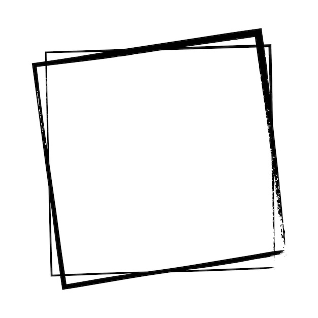 frame square icon element abstract outline border grunge shape icon decorative doodle for design in vector illustration