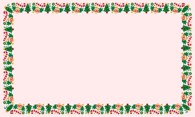 Vector frame template for christmas season celebration christmas wreath concept