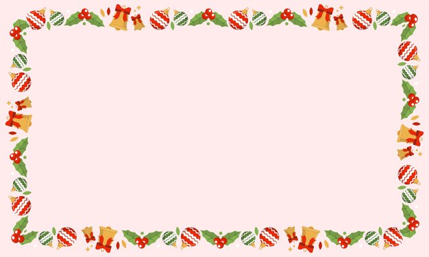 Vector frame template for christmas season celebration christmas wreath concept