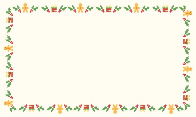 Vector frame template for christmas season celebration christmas wreath concept