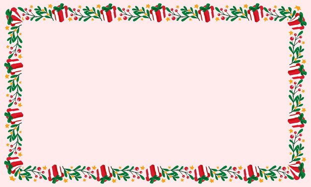 Vector frame template for christmas season celebration christmas wreath concept