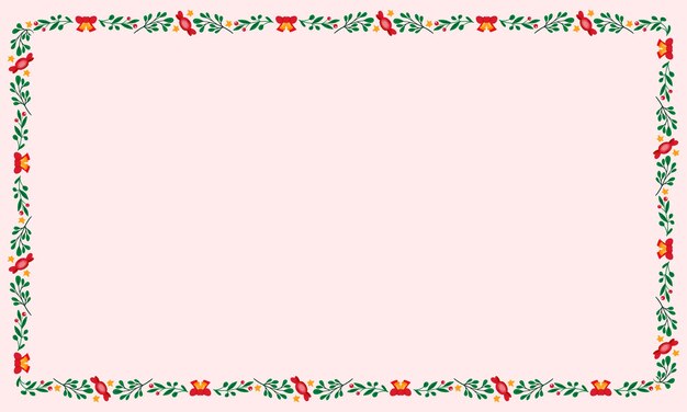 Vector frame template for christmas season celebration christmas wreath concept
